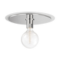 Milo Flush Mount in Polished Nickel/white Finish