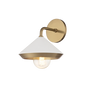Marnie Wall Sconce in Aged Brass/soft Off White Finish