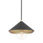 Marnie Pendant in Aged Brass/black Finish