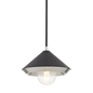 Marnie Pendant in Polished Nickel/black Finish