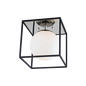 Aira Flush Mount in Polished Nickel/black Finish