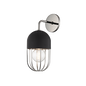 Haley Wall Sconce in Polished Nickel/black Finish