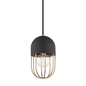 Haley Pendant in Aged Brass/black Finish