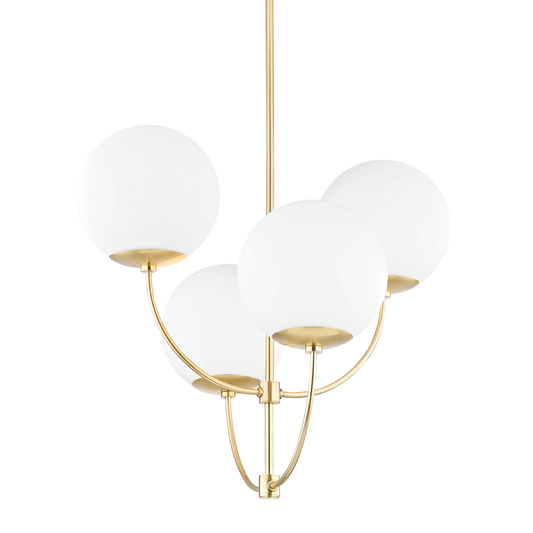 Carrie Chandelier in Aged Brass Finish