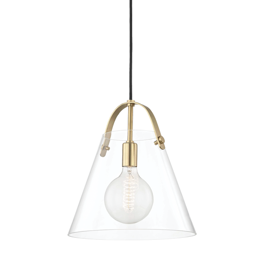 Karin Pendant in Aged Brass Finish