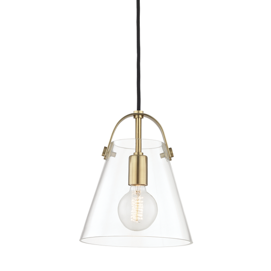 Karin Pendant in Aged Brass Finish