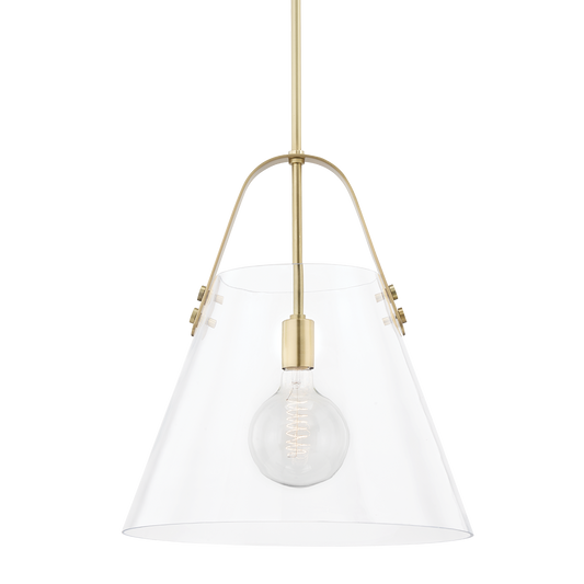 Karin Pendant in Aged Brass Finish