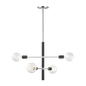 Astrid Chandelier in Polished Nickel/black Finish