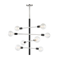 Astrid Chandelier in Polished Nickel/black Finish