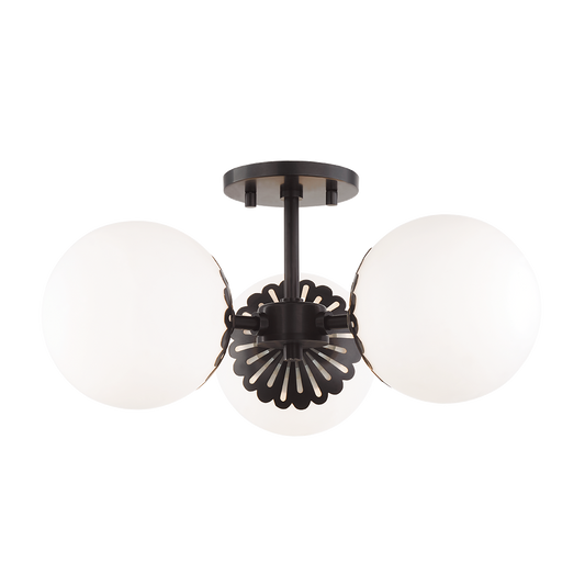 Paige Semi Flush in Old Bronze Finish