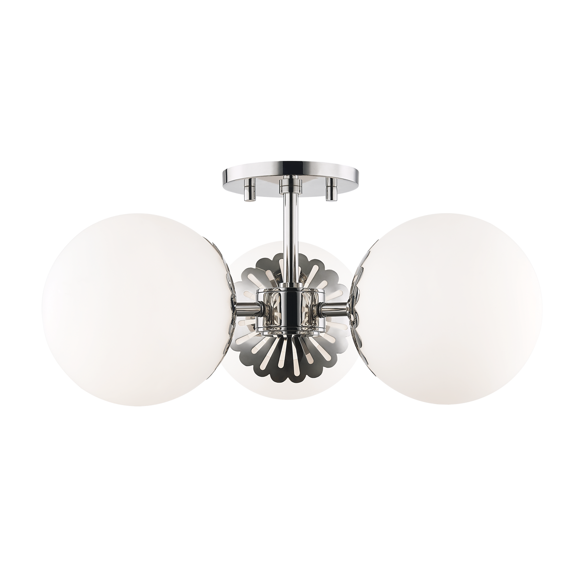 Paige Semi Flush in Polished Nickel Finish