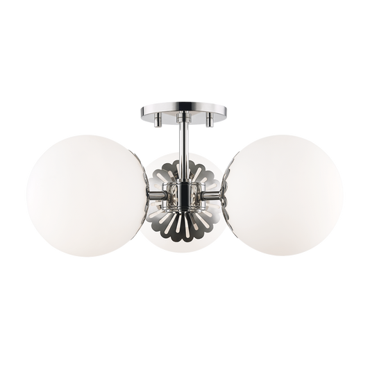 Paige Semi Flush in Polished Nickel Finish