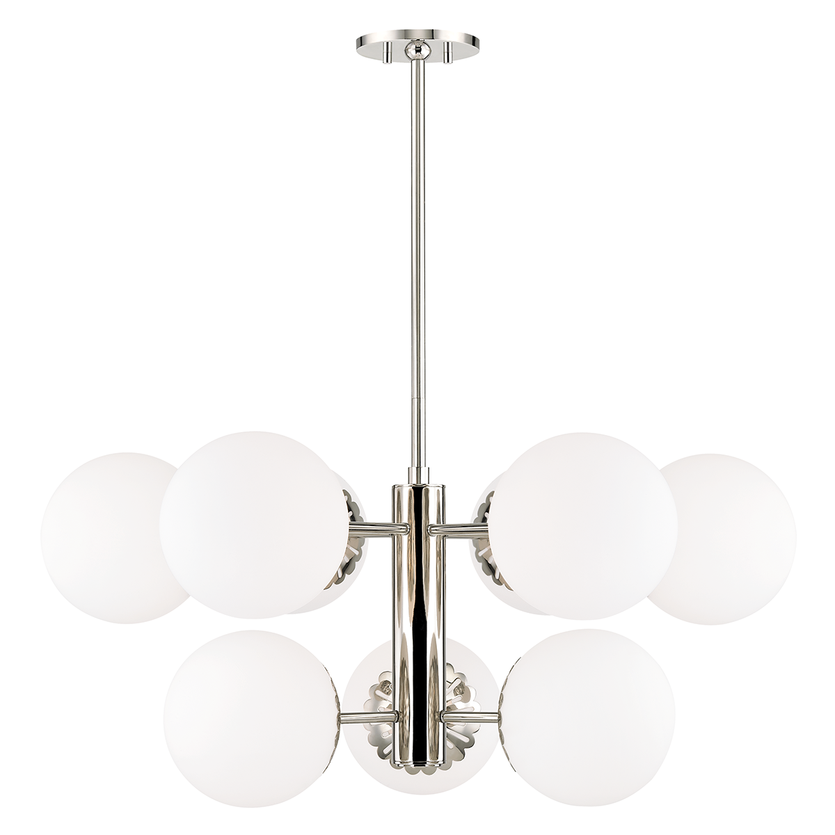 Paige Chandelier in Polished Nickel Finish