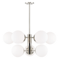 Paige Chandelier in Polished Nickel Finish