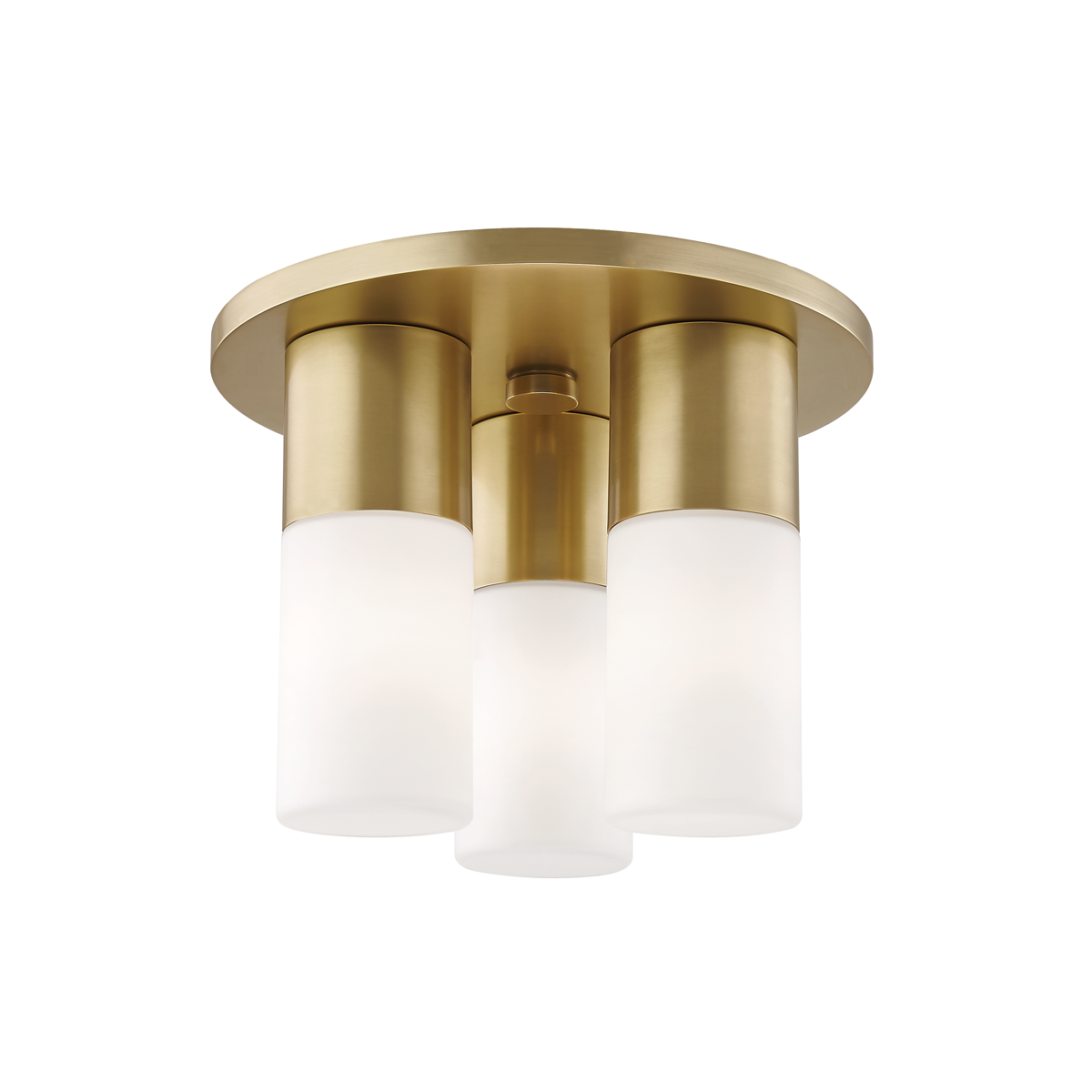 Lola Flush Mount in Aged Brass Finish