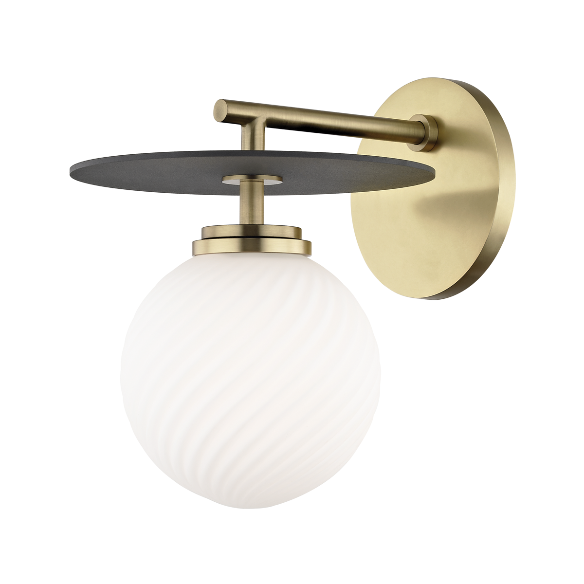 Ellis Wall Sconce in Aged Brass/black Finish