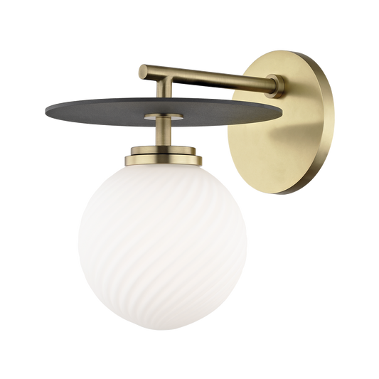 Ellis Wall Sconce in Aged Brass/black Finish