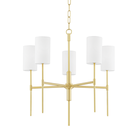 Olivia Chandelier in Aged Brass Finish