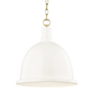 Blair Pendant in Aged Brass/cream Finish