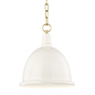 Blair Pendant in Aged Brass/cream Finish