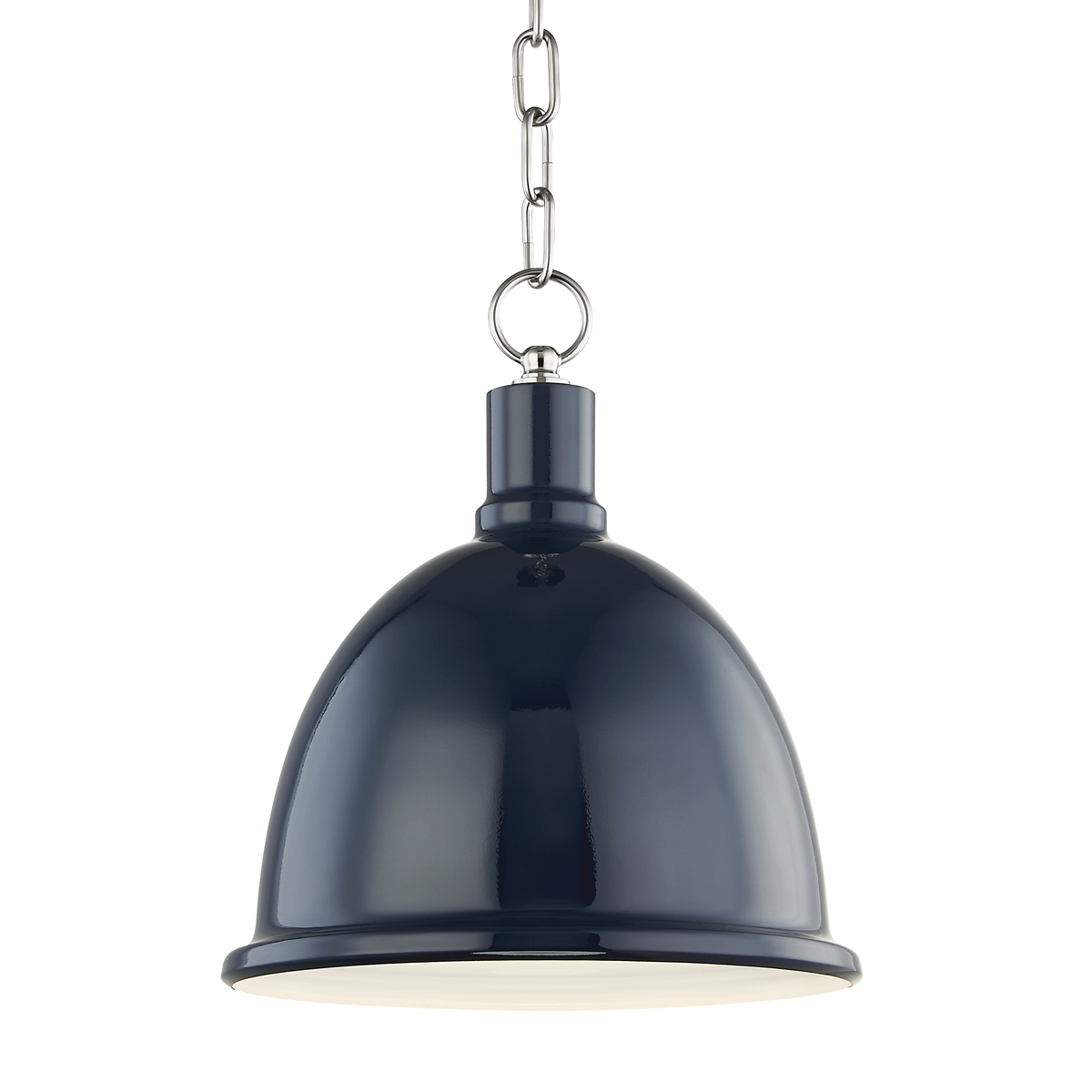 Blair Pendant in Polished Nickel/navy Finish