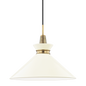 Kiki Pendant in Aged Brass/cream Finish