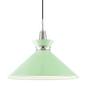 Kiki Pendant in Polished Nickel/mint Finish