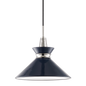Kiki Pendant in Polished Nickel/navy Finish