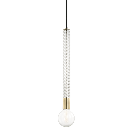 Pippin Pendant in Aged Brass Finish