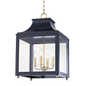 Leigh Lantern in Aged Brass/navy Finish