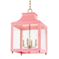 Leigh Lantern in Aged Brass/pink Finish