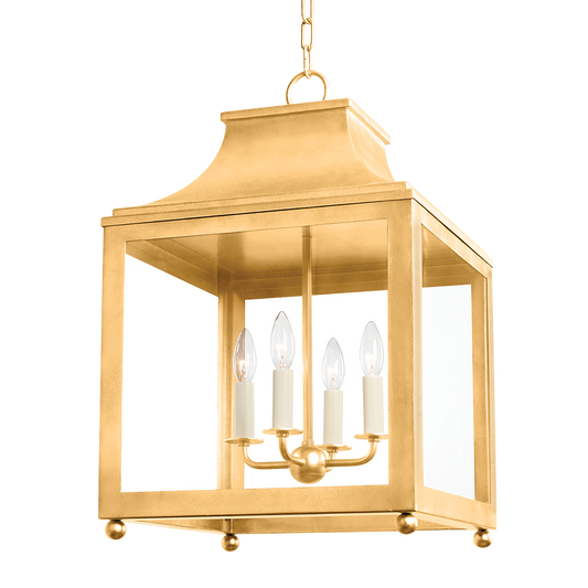 Leigh Pendant in Vintage Gold Leaf Finish