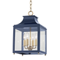 Leigh Lantern in Aged Brass/navy Finish