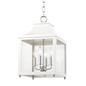 Leigh Lantern in Polished Nickel/white Finish