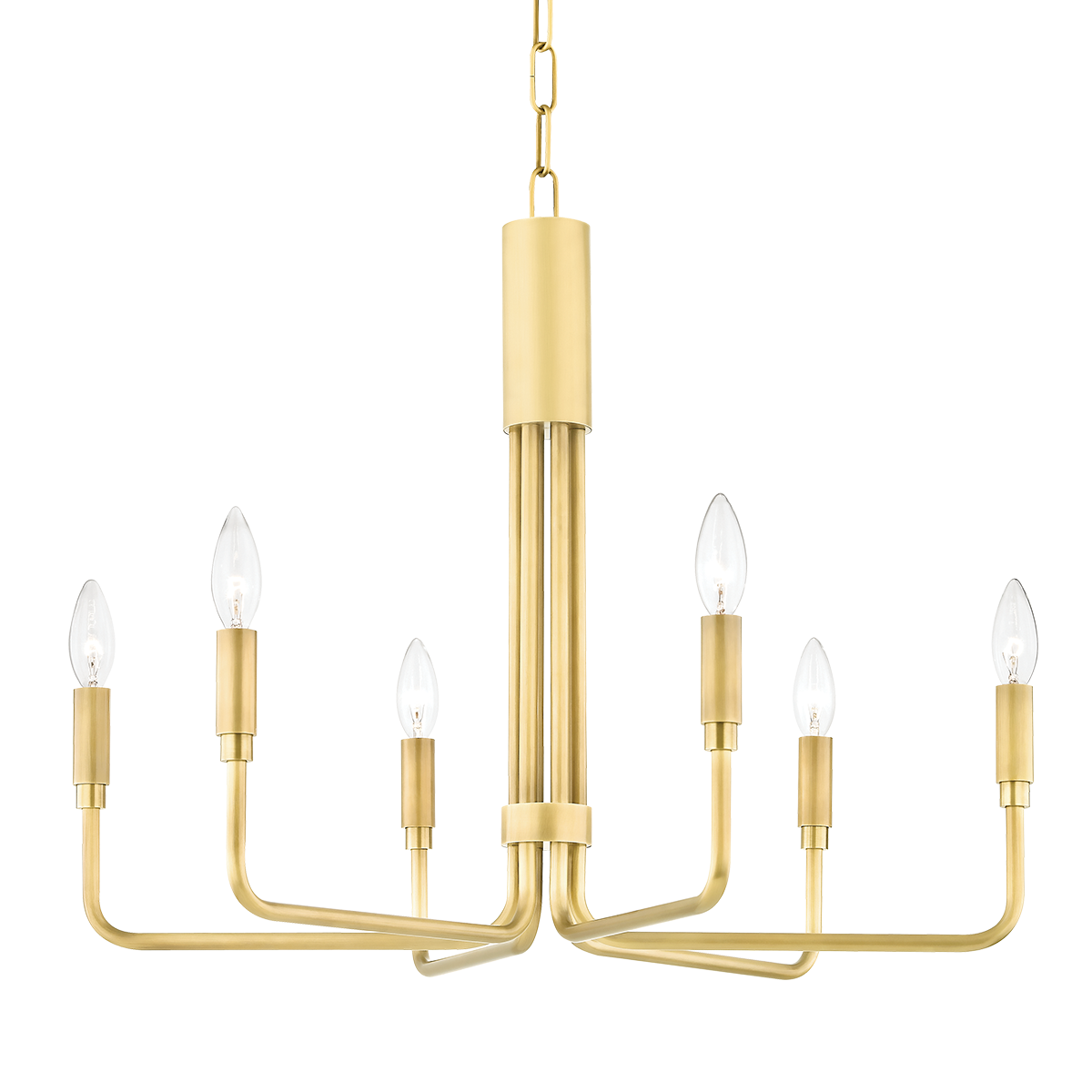 Brigitte Chandelier in Aged Brass Finish