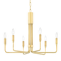 Brigitte Chandelier in Aged Brass Finish