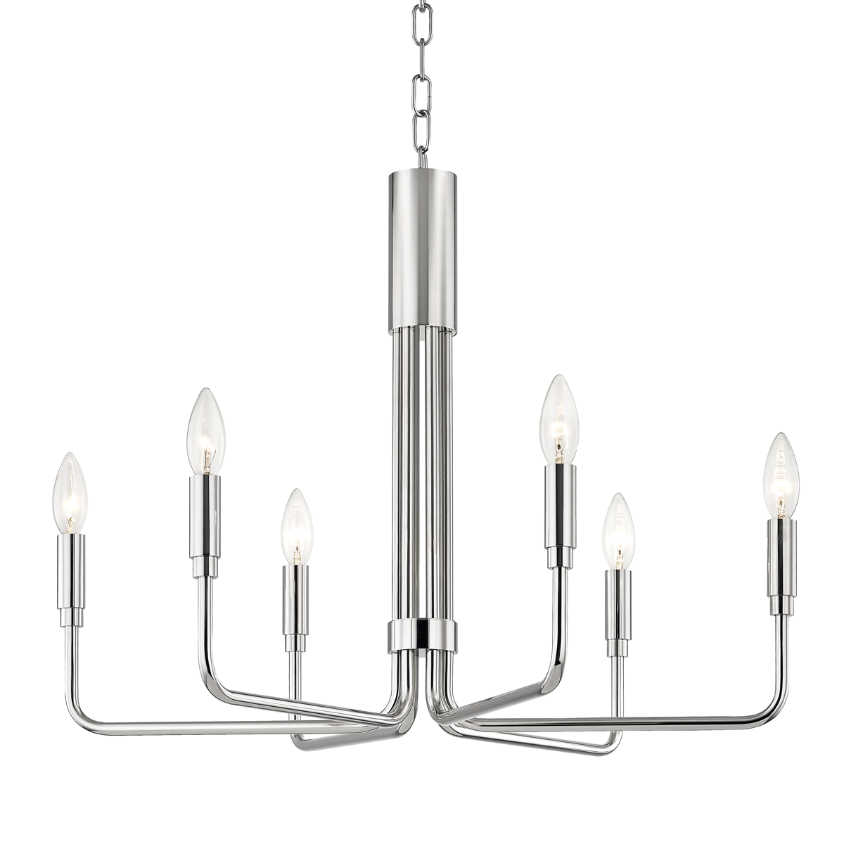 Brigitte Chandelier in Polished Nickel Finish