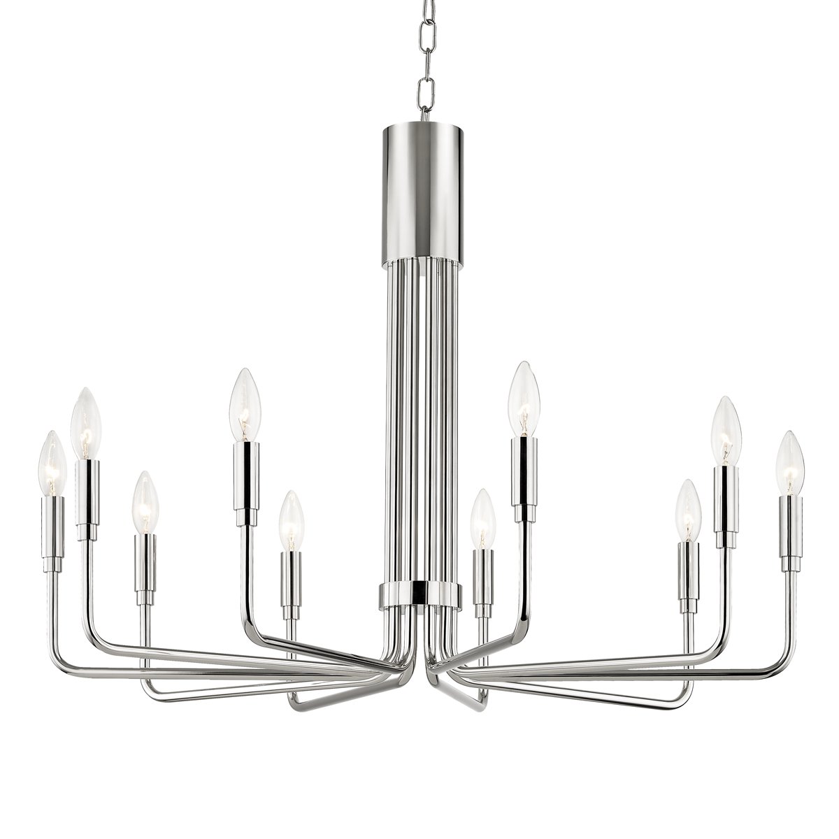 Brigitte Chandelier in Polished Nickel Finish