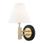 Robbie Wall Sconce in Aged Brass/black Finish
