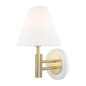 Robbie Wall Sconce in Aged Brass/soft Off White Finish