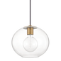 Margot Pendant in Aged Brass Finish