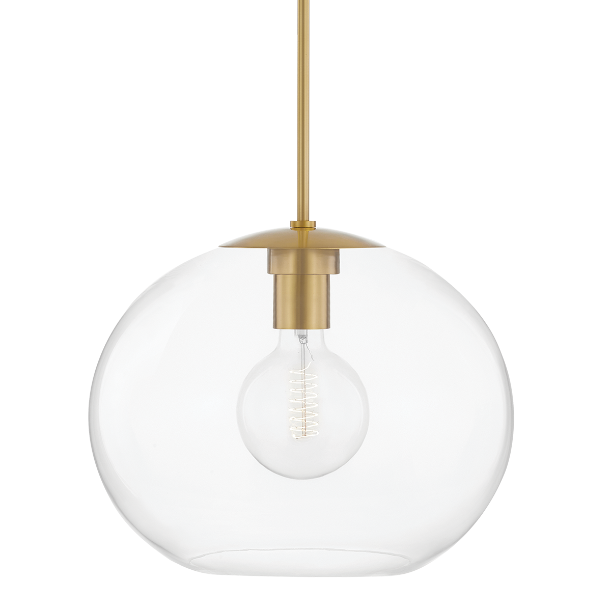 Margot Pendant in Aged Brass Finish