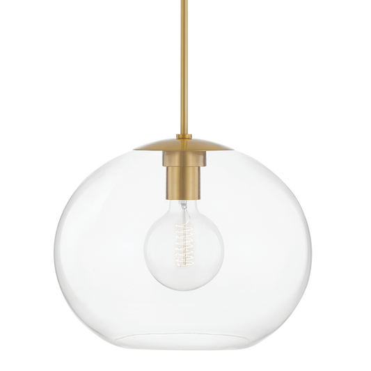 Margot Pendant in Aged Brass Finish