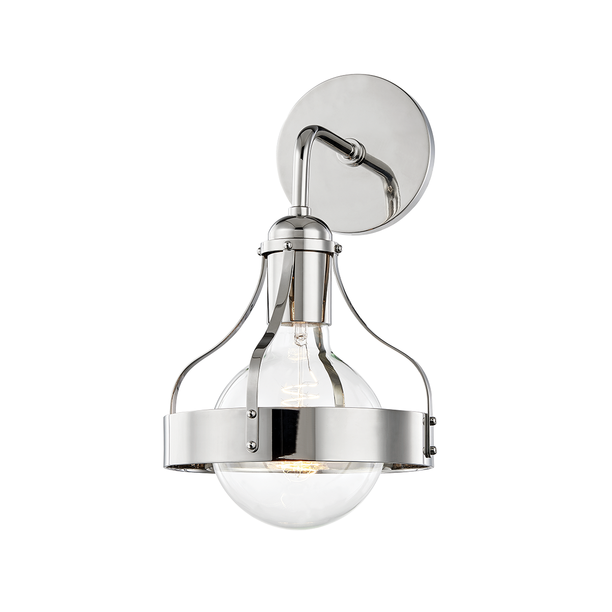 Violet Wall Sconce in Polished Nickel Finish