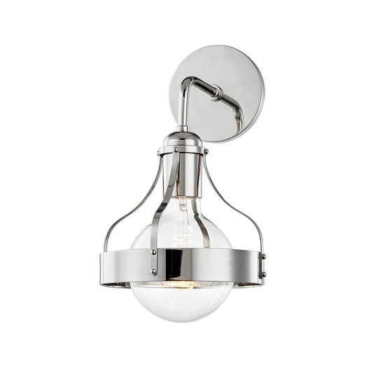 Violet Wall Sconce in Polished Nickel Finish
