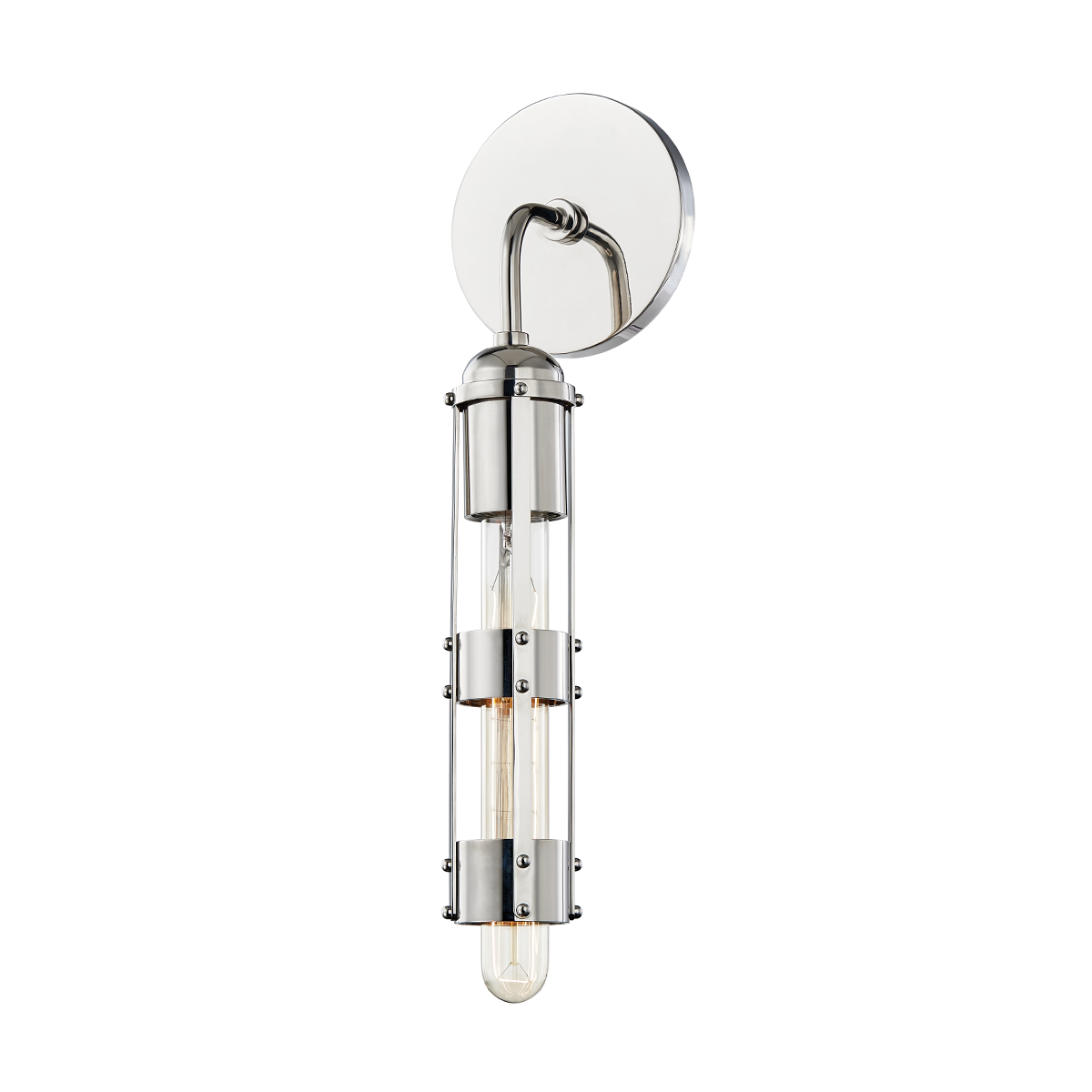 Violet Wall Sconce in Polished Nickel Finish