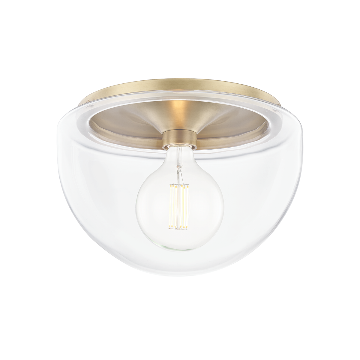Grace Flush Mount in Aged Brass Finish