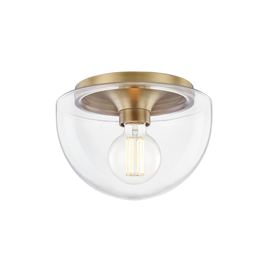 Grace Flush Mount in Aged Brass Finish