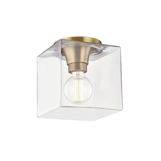 Grace Flush Mount in Aged Brass Finish