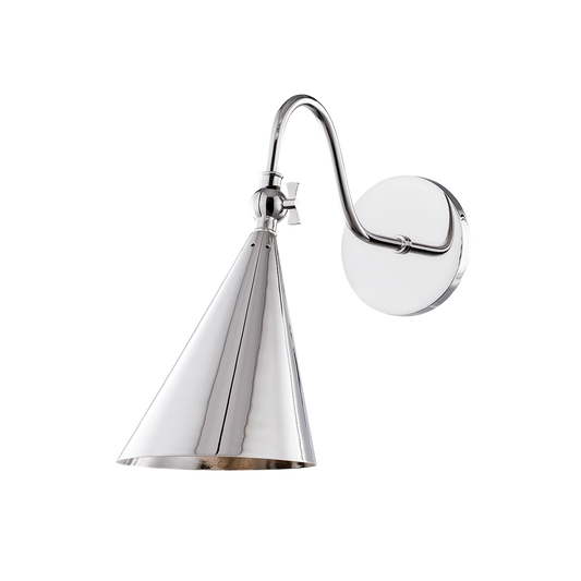 Lupe Wall Sconce in Polished Nickel Finish